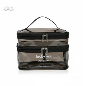 Organisateur de maquillage élégant et transparent