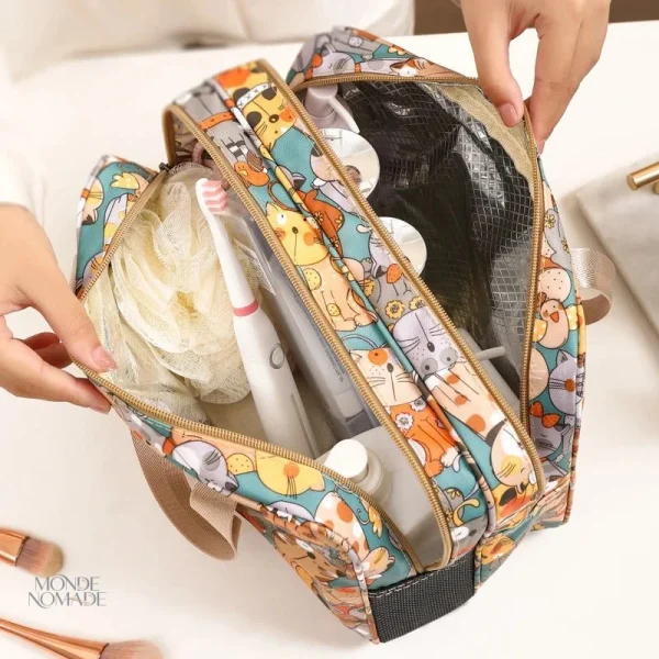 Étui de maquillage format voyage pour accessoires essentiels