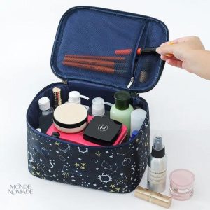 Trousse de maquillage avec design constellation cosmique