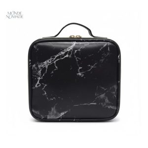 Trousse de maquillage chic avec motif marbré