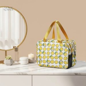 Trousse de toilette citrons idéale pour le voyage