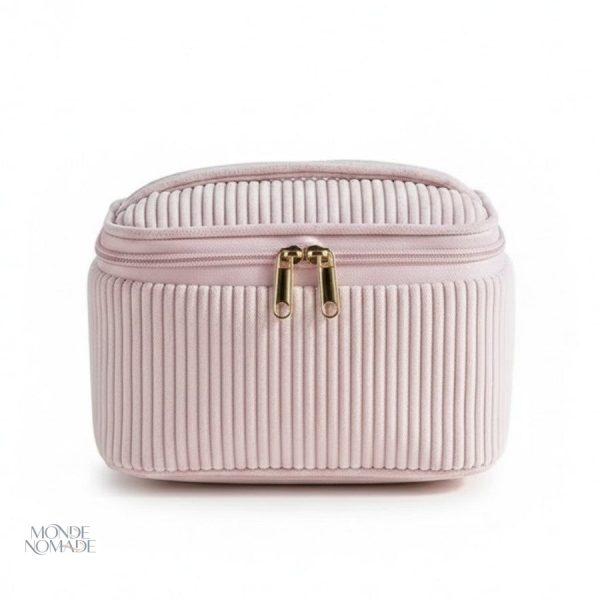 Vanity chic en velours texturé