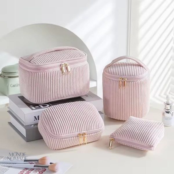 Vanity de voyage en tissu doux