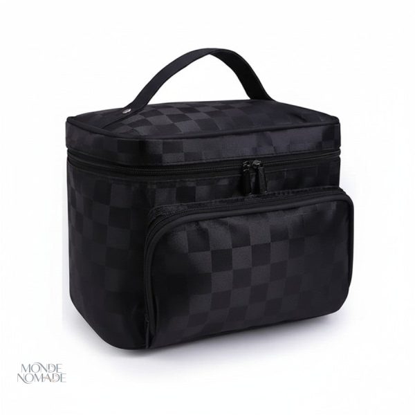 Vanity souple élégant avec motif damier pour les femmes