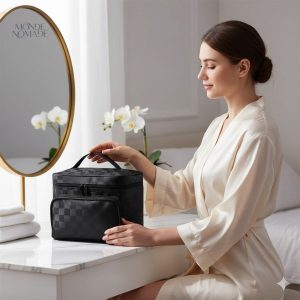 Vanity compact damier idéal pour les déplacements