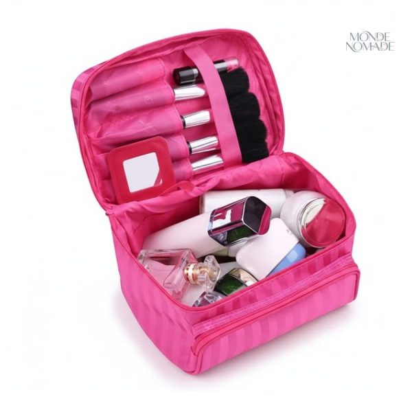 Accessoire de voyage femme souple en damier stylé