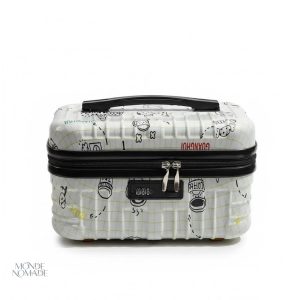 Vanity case design graphique noir et blanc avec fermeture à code