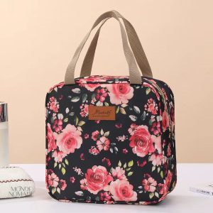 Vanity Glamour avec motif floral en rose délicat