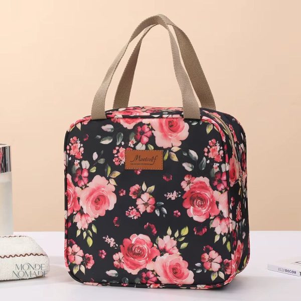 Vanity Glamour avec motif floral en rose délicat