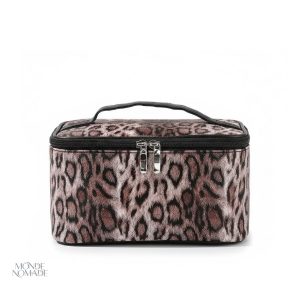 Vanity Léopard pour femme - Maquillage et voyage
