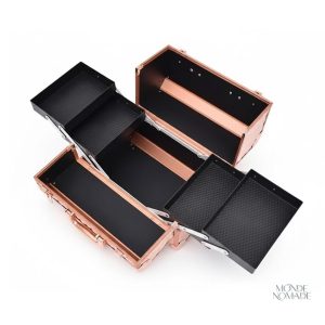 Trousse de maquillage professionnelle organisée