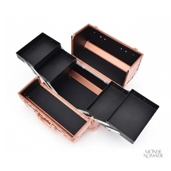 Trousse de maquillage professionnelle organisée