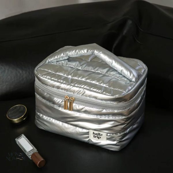 Puffer design, vanity case pour un transport facile