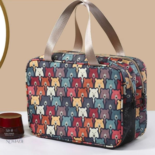 Trousse de toilette Oursons colorée, pratique et compacte