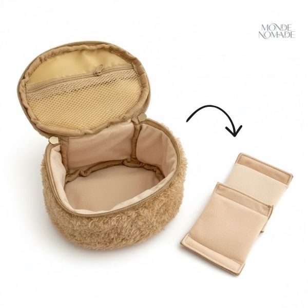 Trousse de toilette en peluche Ourson, idéale pour les voyages