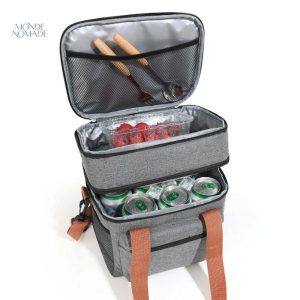 Sac de maquillage souple avec compartiment intégré