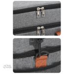 Trousse de maquillage souple avec compartiment ajustable