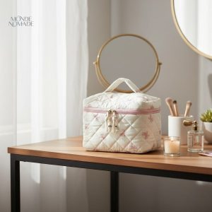 Vanity Case au design élégant avec motifs nœuds papillon
