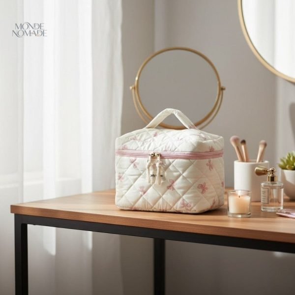 Vanity Case au design élégant avec motifs nœuds papillon