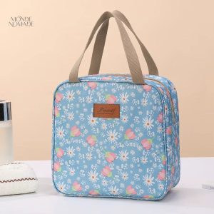 Vanity case printanier pour rangement cosmétique féminin