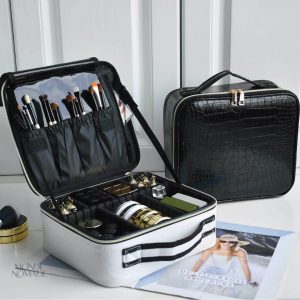 Vanity pour cosmétiques avec finition crocodile chic