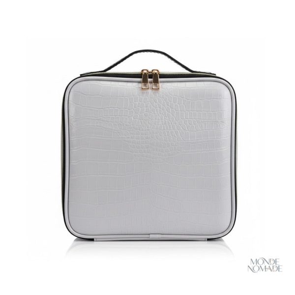 Trousse de maquillage stylée en motif crocodile