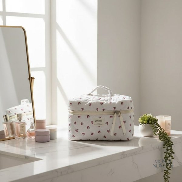 Vanity case pratique avec motifs de cerises