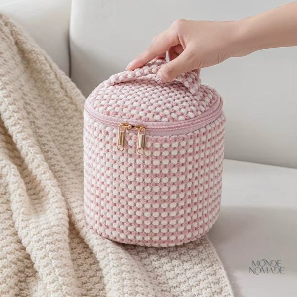 Vanity rectangulaire en velours pour accessoires